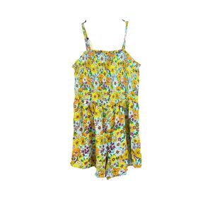 Art Class Floral Smocked Romper Sz XL 14-16